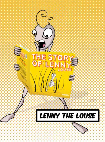Lenny the Louse shocked reading The Story of Lenny Louse story book