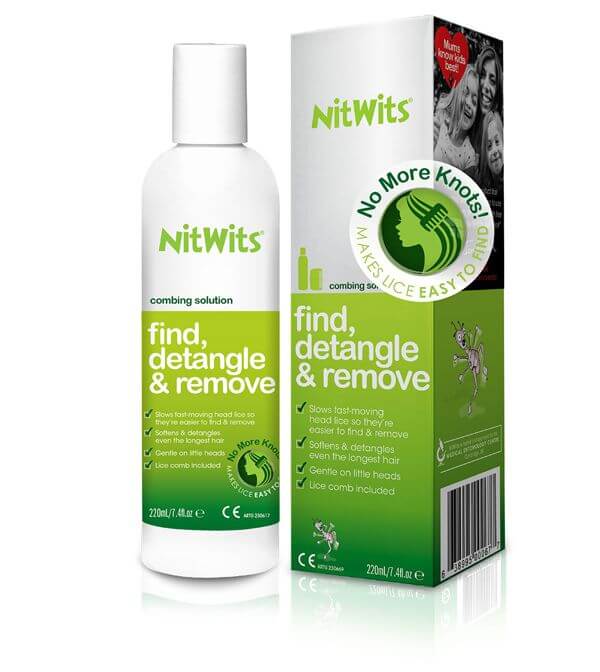 NitWits Head Lice Combing Solution - Comb out Head Lice and Eggs