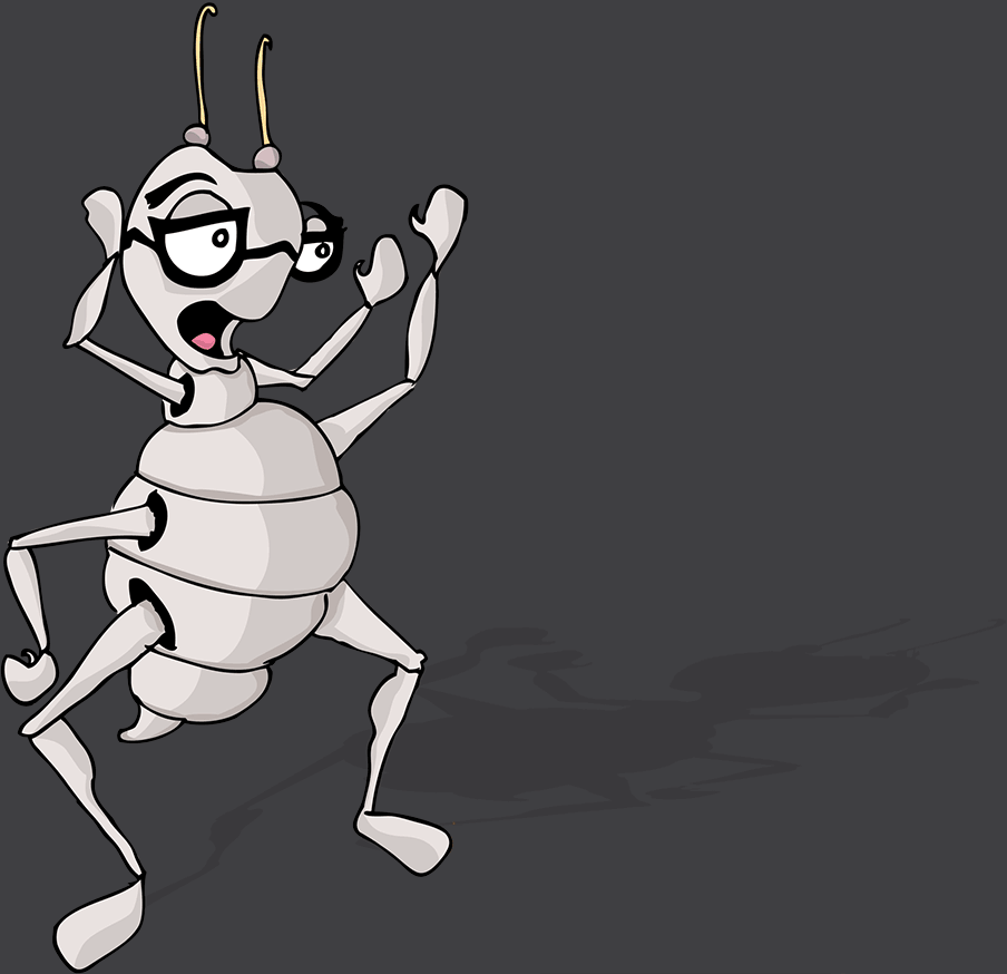Cartoon Ralph lice wearing glasses