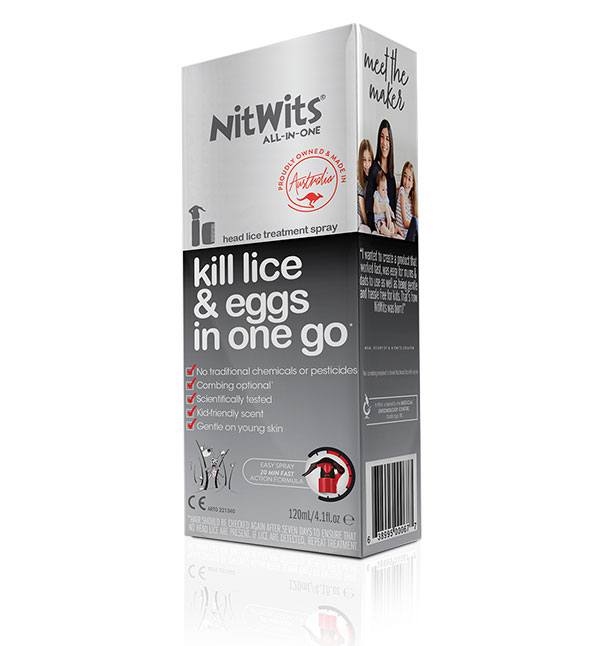 NitWits All-in-One Head Lice Solution - Kill Lice and Eggs in one go